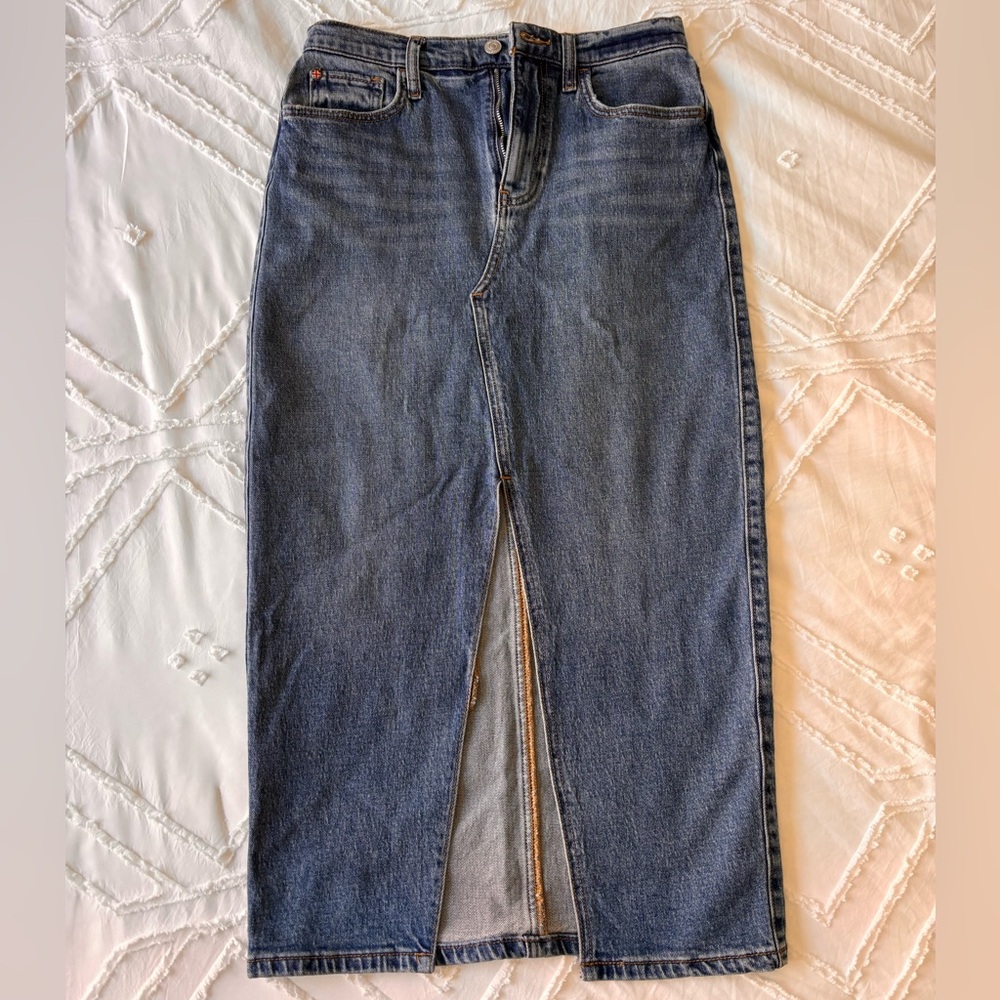 Hudson denim fashion skirt midi denim skirt